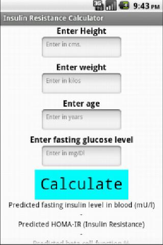 Insulin Resistance Predictor Screen 3
