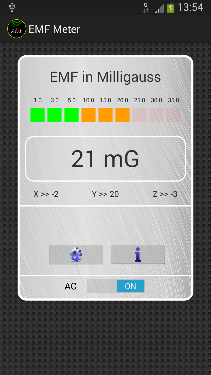 PRD EMF Meter Screen 3