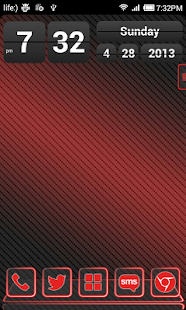 RoyalRed Next Launcher Theme - screenshot thumbnail