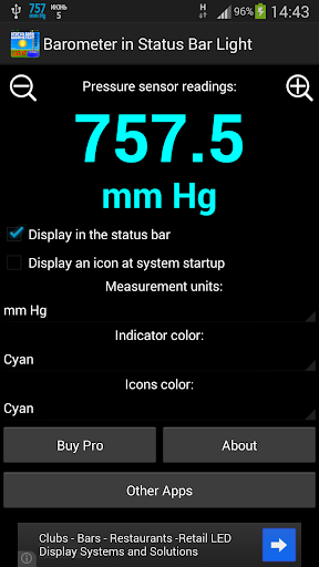 【免費天氣App】Barometer in Status Bar Light-APP點子