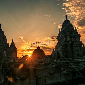 sunset in temple sewu by Tri Kurniawan - Buildings & Architecture Public & Historical