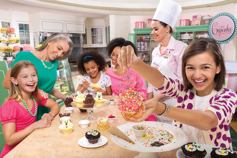 Sprinkles galore: Kids can make their own cupcakes at the Cupcake Cupboard on your Royal Caribbean sailing.