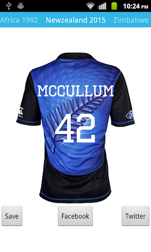 Cricket World cup 2015 Jersey