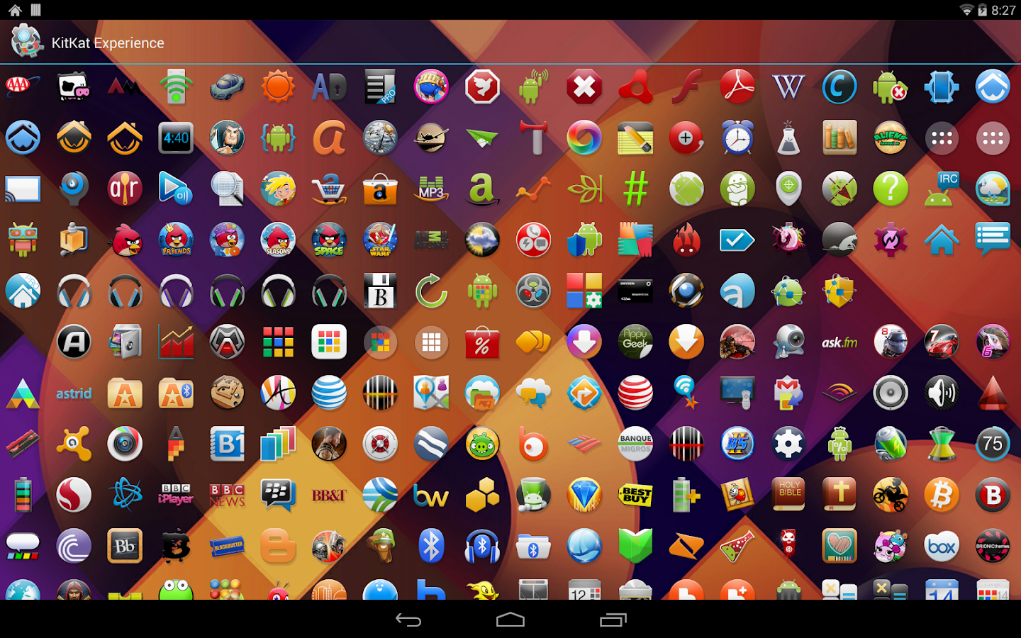 KitKat 4.4 Launcher Theme - screenshot