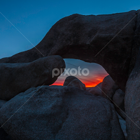 Sunset at Arch Rock by Patrick Flood - Landscapes Mountains & Hills