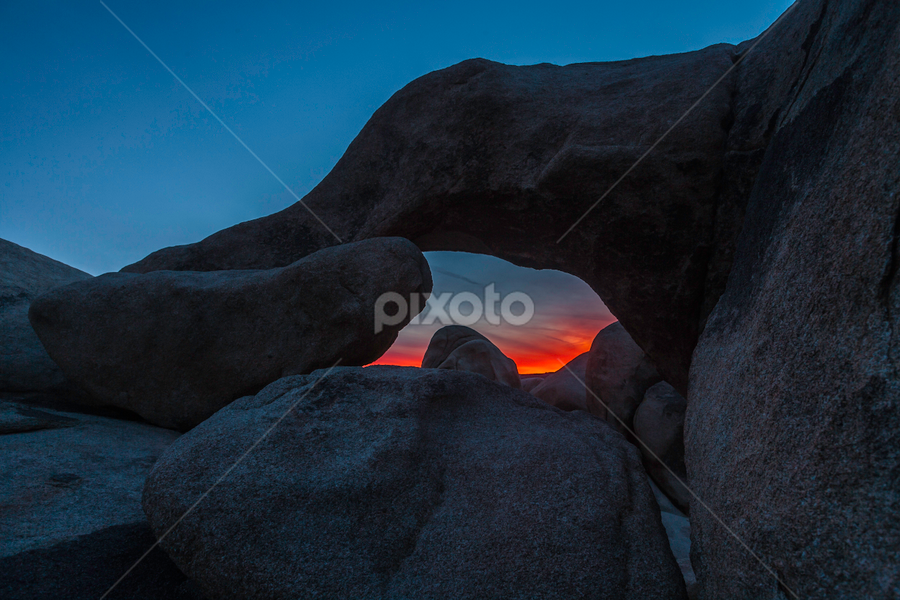 Sunset at Arch Rock by Patrick Flood - Landscapes Mountains & Hills