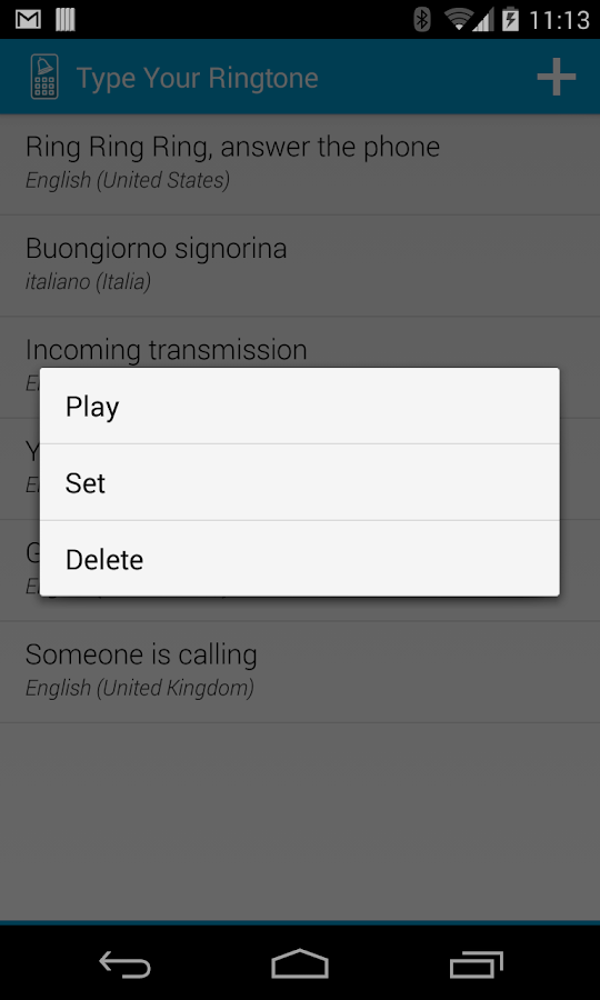 Type Your Ringtone Pro - screenshot
