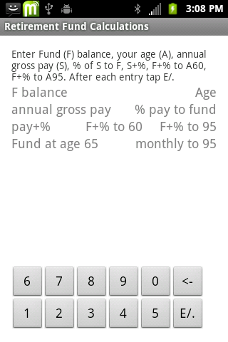 Retirement Fund Calculations