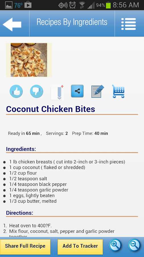    Recipes by Ingredients- screenshot  