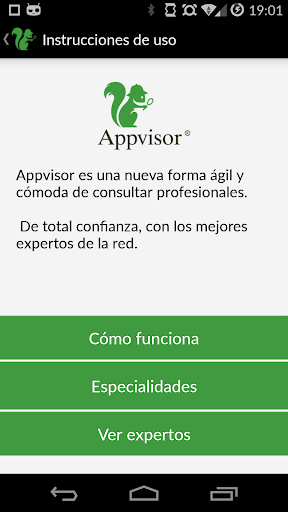 Consultas a expertos. Appvisor