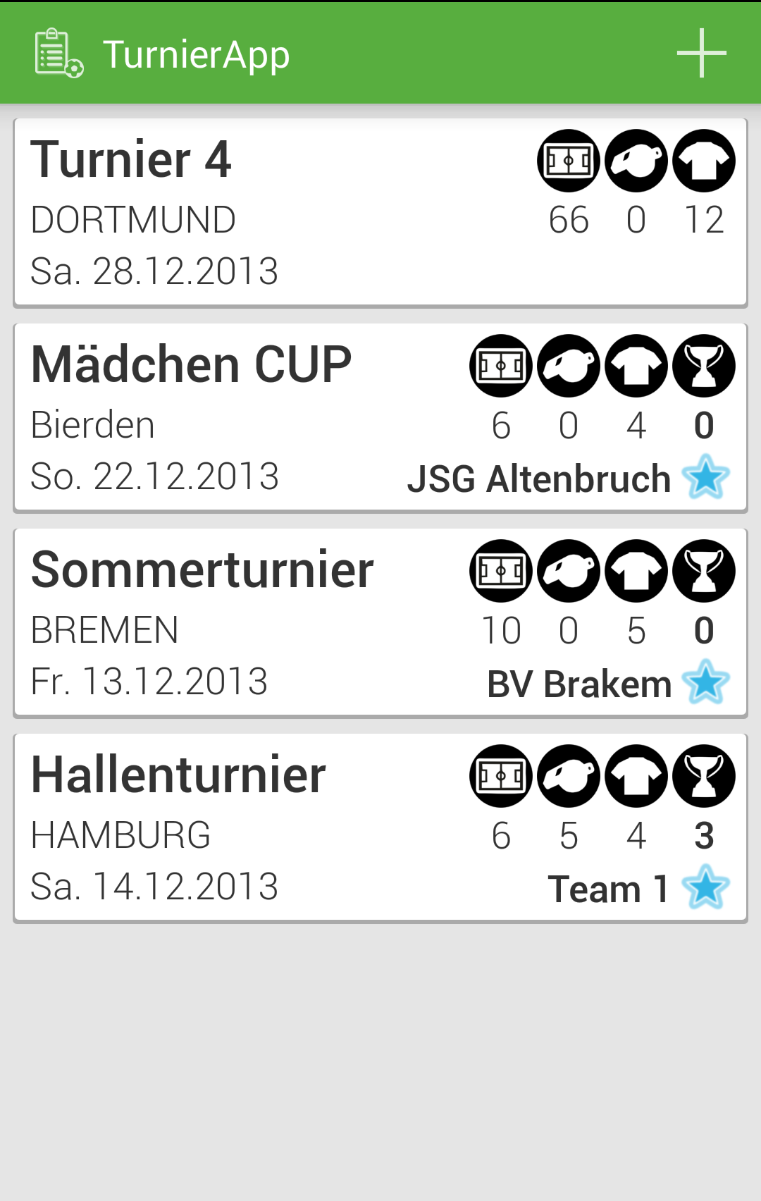 Android application Turnament APP screenshort
