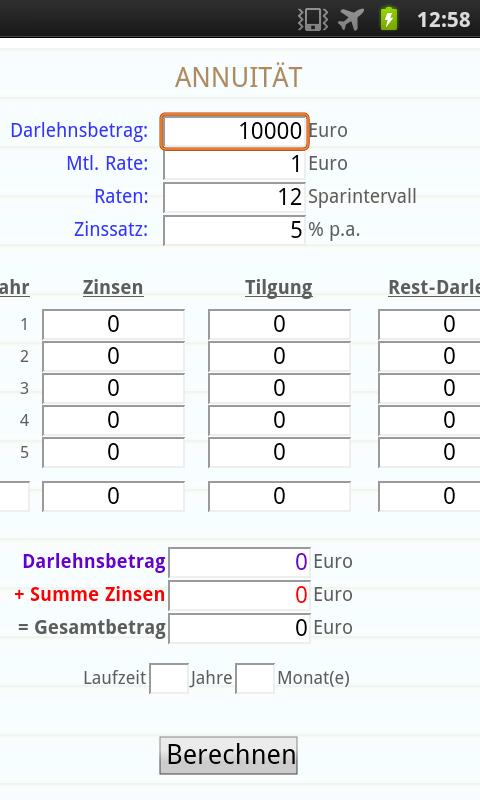 ANNUITÄT Screen 2