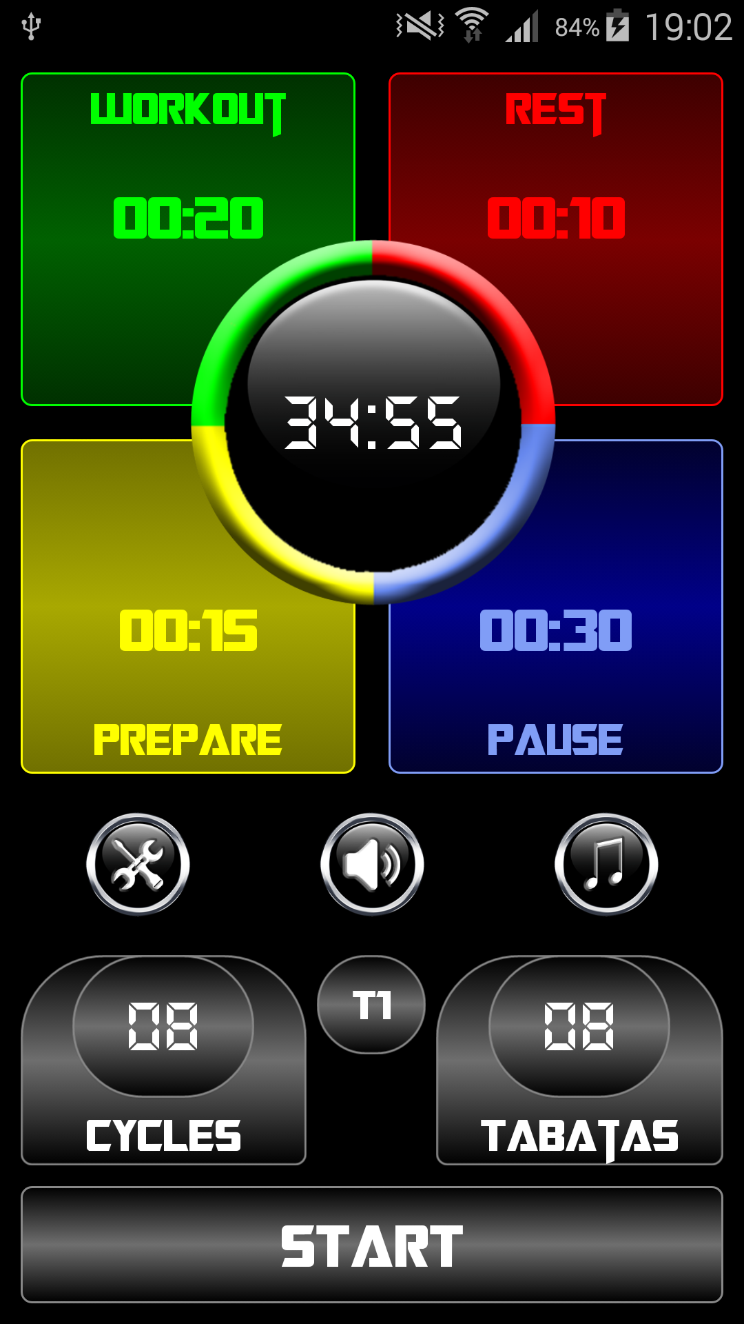 Android application Tabata Timer - Pro (Ad free) screenshort
