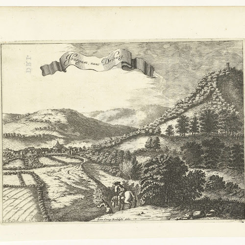 Gezicht op Iburg, Johannes de Broen (I), after Johann Georg Rudolphi ...