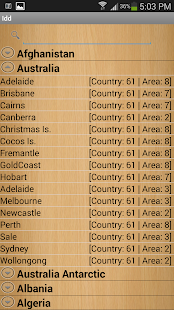 Pocket IDD Calling Codes Screenshots 2