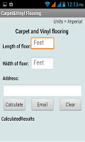 Carpet & Vinyl Flooring Calc APK Снимки экрана #1