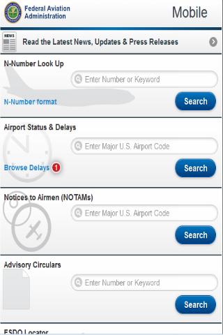 FAA Mobile FAA Delays