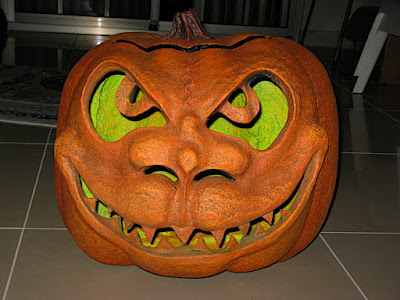 Pumpkin Design on Ll Get Something Like This Evil Looking Papier Mache Pumpkin