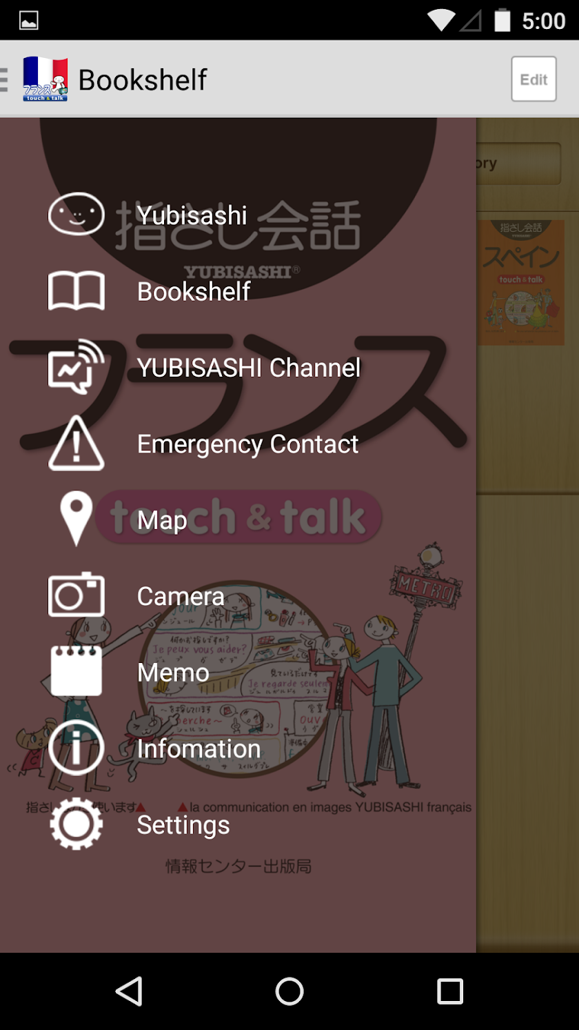 YUBISASHI France touch&amp;talk Screen 1