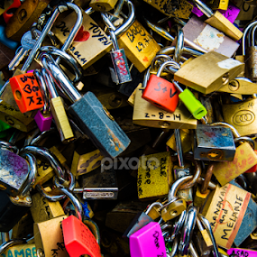Lock your love forever in Amsterdam by Marcel Eringaard - Artistic Objects Signs