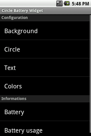 Circle Battery Widget Android