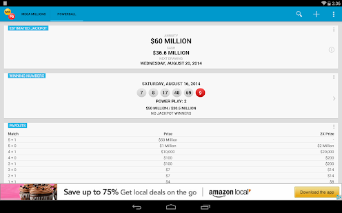 Mega Millions &amp; Powerball - Android Apps on Google Play