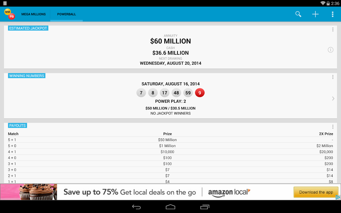 Mega Millions & Powerball - Android Apps on Google Play1440 x 900
