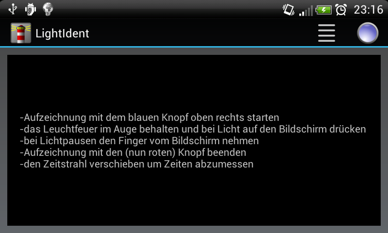 Android application LightIdent-Beacon recognition screenshort