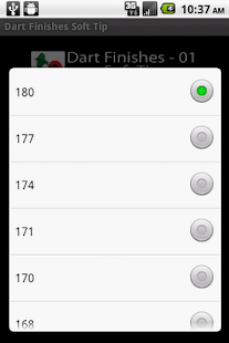 Android application Dart Finishes Soft Tip screenshot