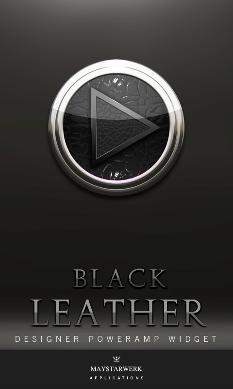Poweramp Widget Black Leather Screen 3