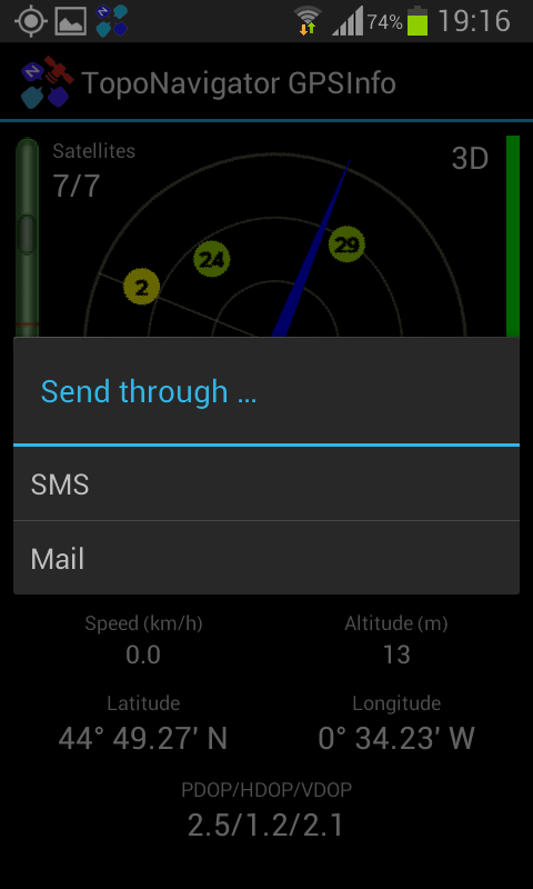 Toponavigator GPSInfo - screenshot