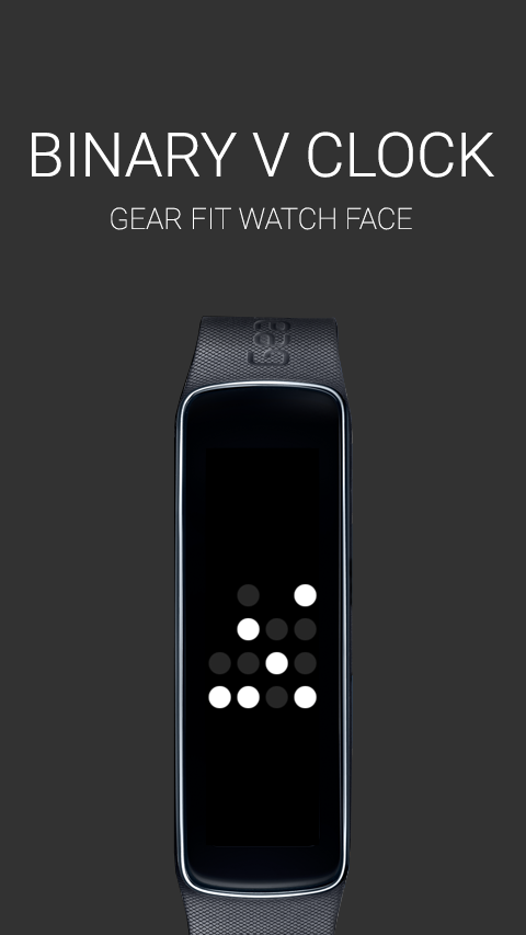 Binary V Clock for Gear Fit Screen 1