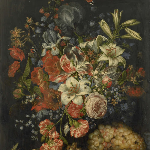 Still Life with Flowers and Fruit, Ottmar Elliger (I), 1671 - Rijksmuseum