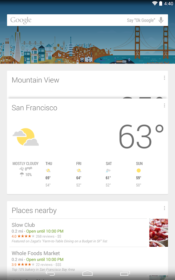 Google Now Launcher - screenshot