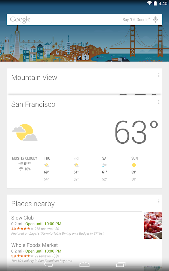   Google Now Launcher- tangkapan layar 