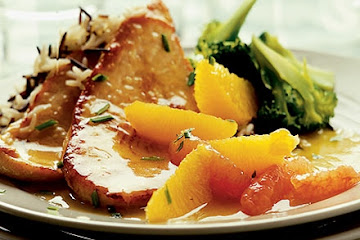 Turkey steaks with citrus & ginger sauce