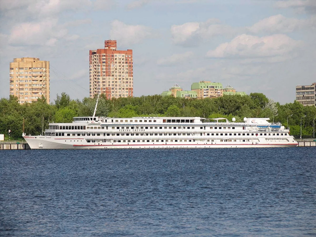 Viking-Truvor-Northport-Moscow - The river cruise ship Viking Truvor at Severnyi River Port, Moscow, Russia. 