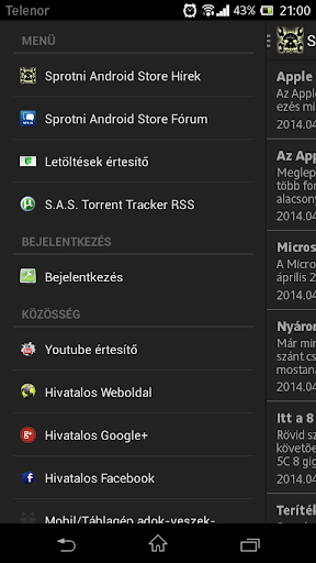 Sprotni Android Store RSS