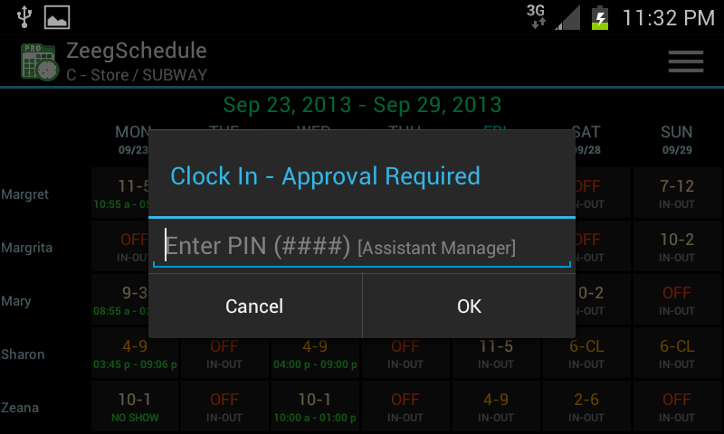 Employee Clock In Track Time Screen 2