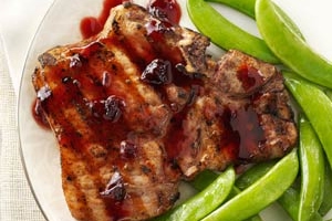 Chipotle-Raspberry Pork Chops