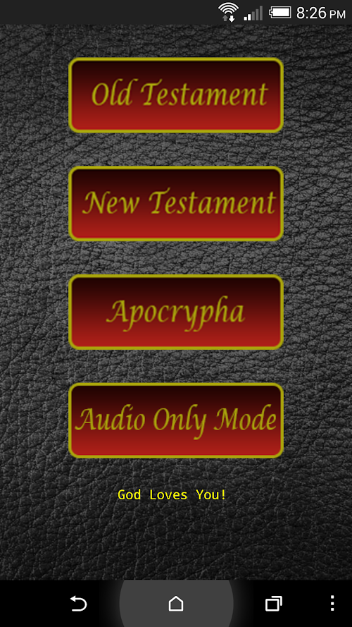 Android application KJV Audio Bible screenshort