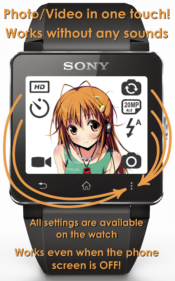 Camera Touch for SmartWatch Screen 3