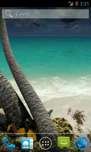 Sandy Beach 3D. Live wallpaper