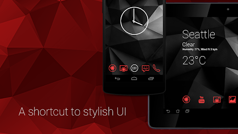 Minimalistic Icons | Red poster 1