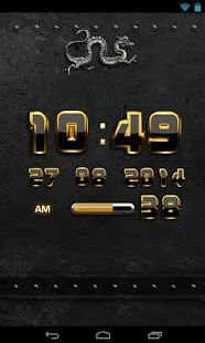 dragon digital clock gold - náhled