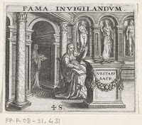 Vestaalse maagden bij een altaar voor de godin Vesta