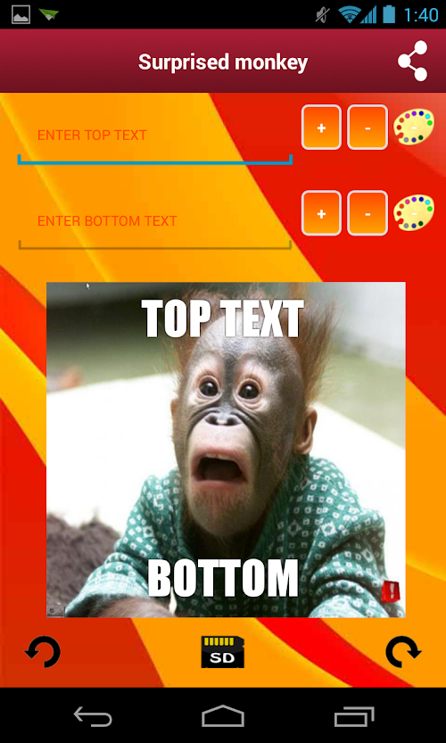 Android application Meme Easy Generator screenshort