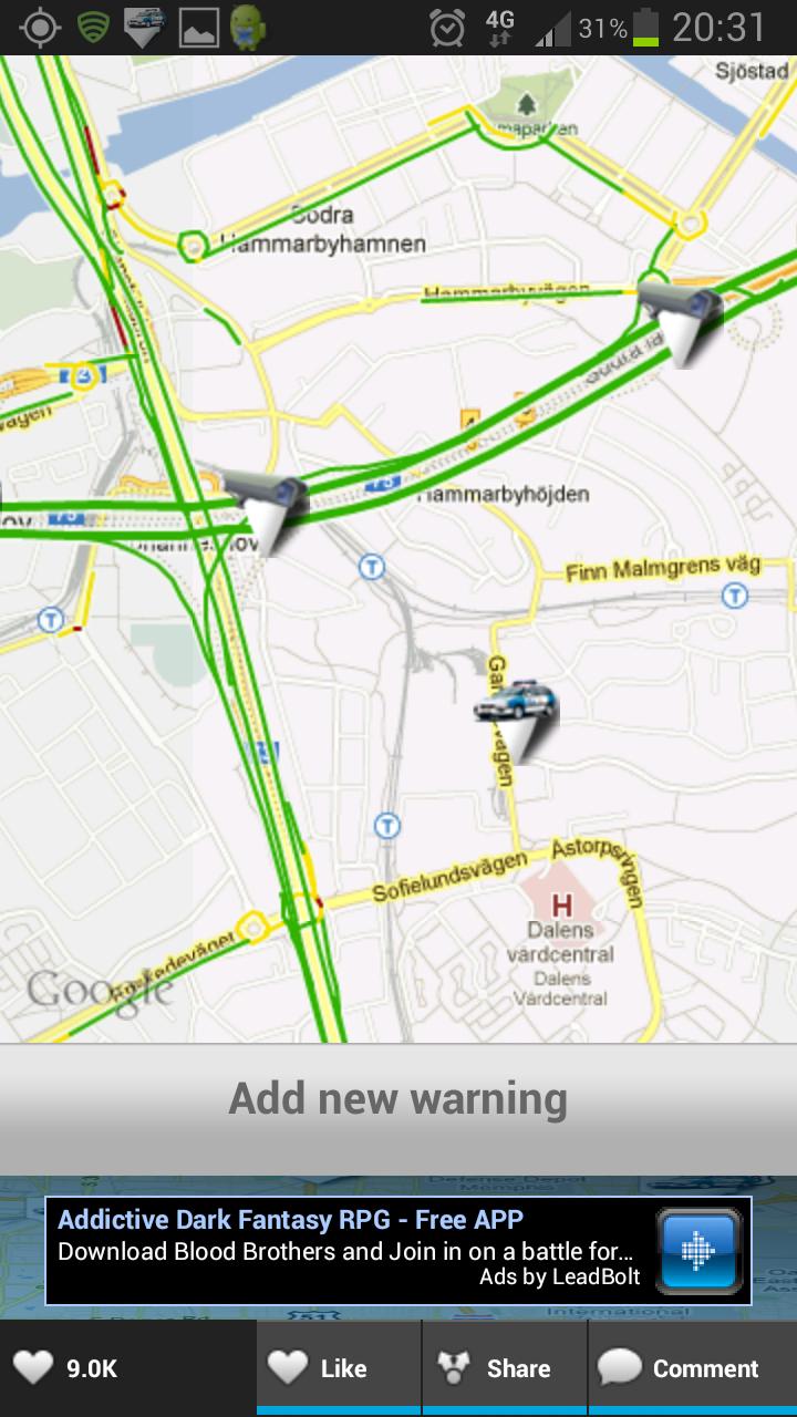 Police traps and Speed cams Screen 2