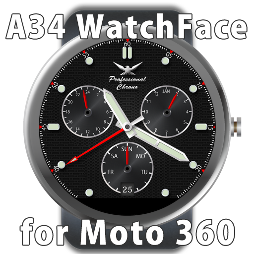 Android application A34 WatchFace for Moto 360 screenshort