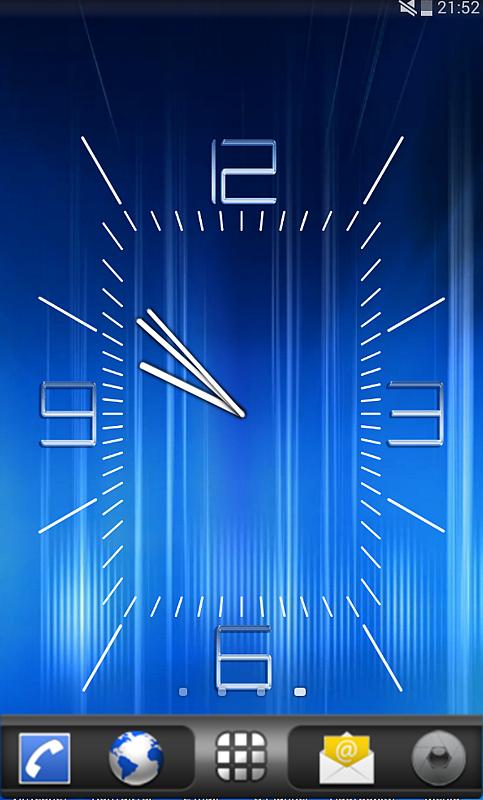 Android application Clock Azure LWP screenshort